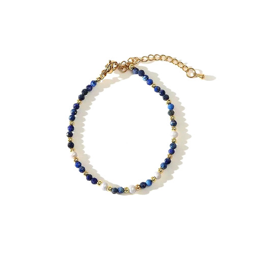 Freshwater pearl lapis - pearl,
