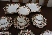 Vtg 24 Royal Stafford Bone China Tea Cup Saucer Plate 2 unique cake plate Imari