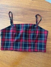 Garage Plaid Design Pinafore