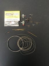 4 vintage OO HO gauge point levers Wrenn / GEM? plus clips and length of wire