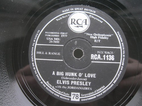 Elvis presley rpm big - presley, 78