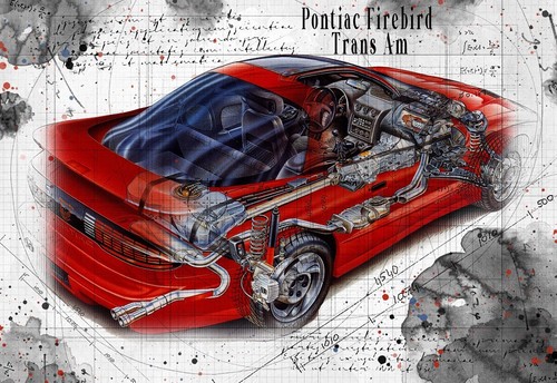 Line tech drawing pontiac - tech,