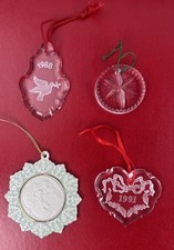 Crystal Ornament Lot of 4