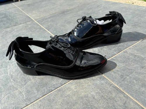 Shellys london black patent - shellys,