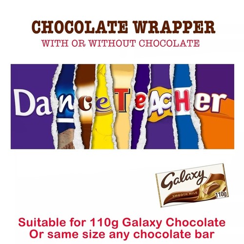 Dance teacher chocolate bar - teacher,