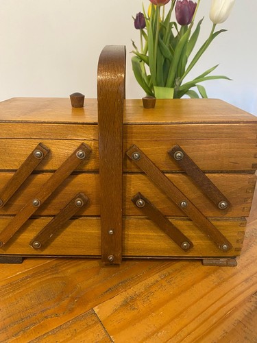 Vintage wooden accordion - wooden,