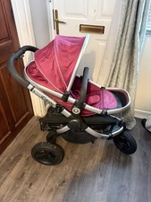 Cranberry Red Icandy Peach 4 Jogger/All Terrain Travel System Plus Extras