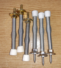 SET OF SIX (6pc) UNUSED SPRING DOOR STOPS