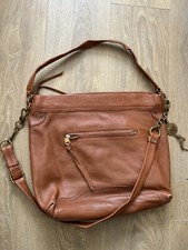 The SAK Genuine Leather Body Shoulder Cross Body Bag Brown