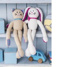 BABY  toy bunny KNITTING  PATTERN 14 inches dk yarn