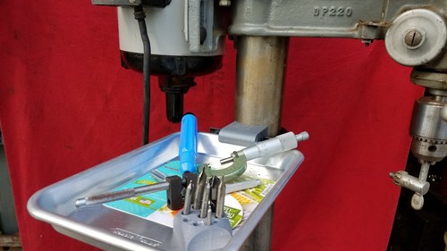 Drill press tray bracket tool - press,