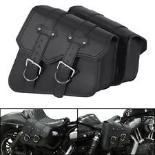 PU Leather Saddle Bags Luggage Bag Fits For Harley Sportster Iron 883 XL883 1200