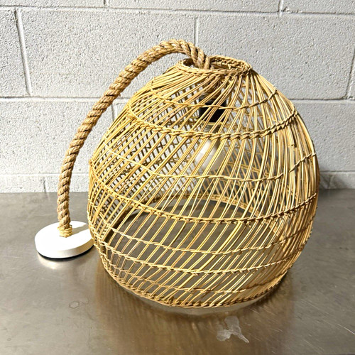 Rattan globe pendant ceiling - rattan,