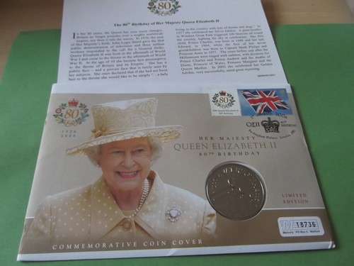 Five pound coin - five, 80th