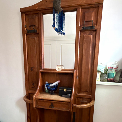 Wood metal freestanding hall - &,