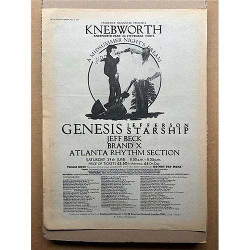 Genesis knebworth poster - knebworth, (b)