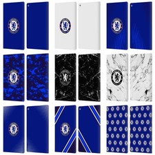 OFFICIAL CHELSEA FOOTBALL CLUB CREST LEATHER BOOK FLIP CASE FOR AMAZON FIRE