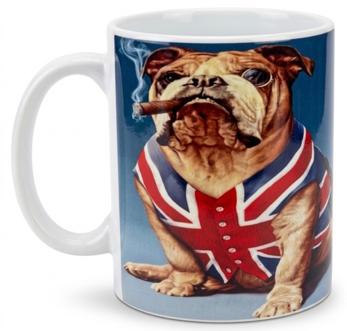 British bulldog mug coaster - british,