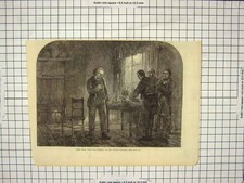 Original Old Antique Print Scene Long Strike Lyceum Theatre
