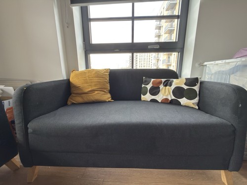 Ikea grey seater sofa rolled - seater,