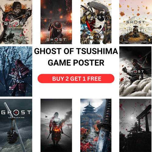 Ghost tsushima game poster - ghost,