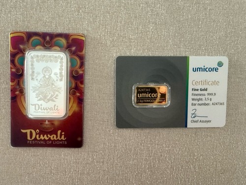 Gold and silver bar set - and,