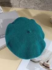 Plain Beret Hat Wool Autumn