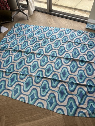 Vintage 1970s geometric fabric - 1970s,