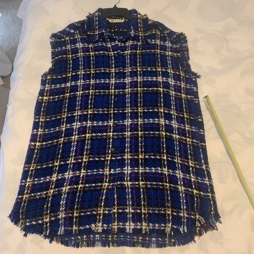 Zara women blue plaid - women's,