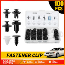 HE26 100PCs Car Retainer Clips Auto Fasteners Push Trim Clips Pin Rivet Bumper