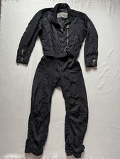Jet Set Ski Suit Belted Snowsuit Black Small 8 Winter Jumpsuit Skiwear vintage