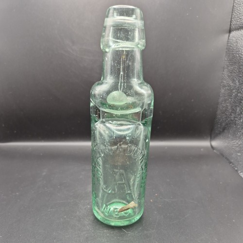 Antique glass codd bottle - glass,