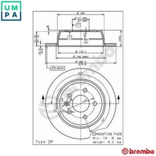 2x BRAKE DISC 08.6968.10 FOR