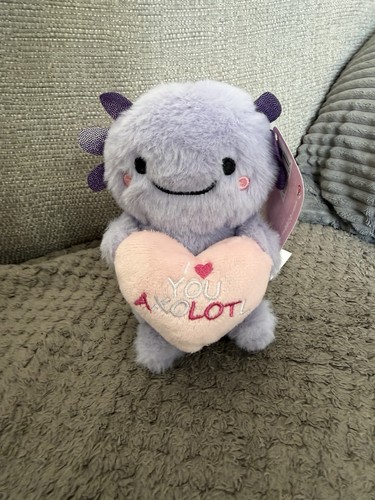 Purple axolotl plush soft toy - purple,