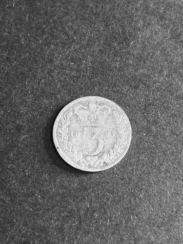 1887 threepence british silver - british,