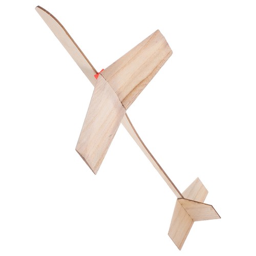Beige wooden airplane model - wooden,