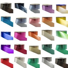 90m Roll Florist Ribbon - Wedding Flower Poly Ribbon 100 Yards 2"  - 22 Colours