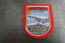 Prestwick Airport Woven Cloth Patch Badge (L87S)