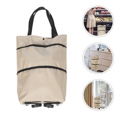  2 Pcs Wheeled Shopping Bag