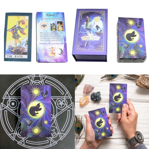 Pvc tarot cards gold foil - cards,