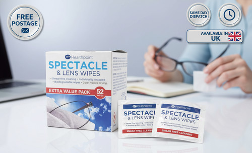 Spectacle lens cleaning wipes - lens,
