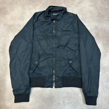 Ralph Lauren Bomber Jacket Mens Medium Full Zip Small Pony Windbreaker, Black