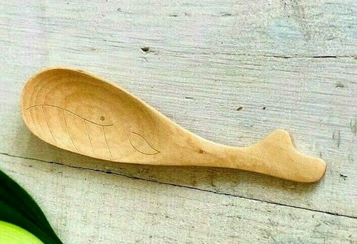 Kids cutlery whale spoon wood - cutlery,
