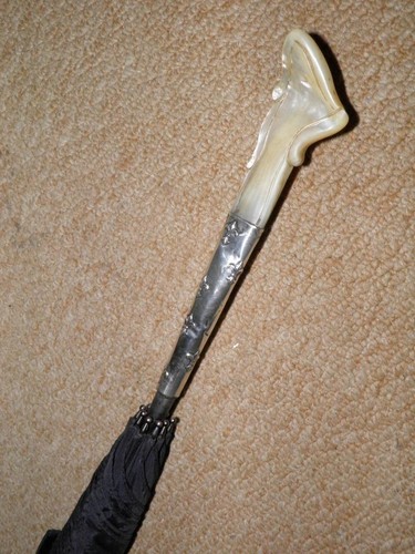 Antique black umbrella art - antique,