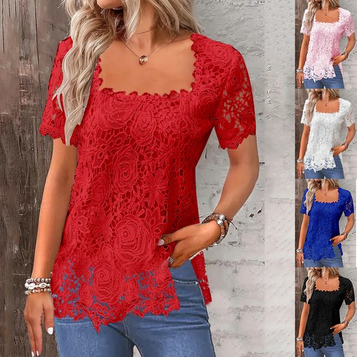 Ladies lace casual - casual, tops