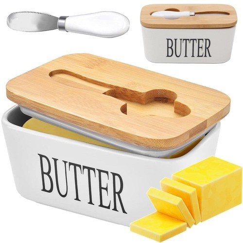 Ceramic french butter dish - french,
