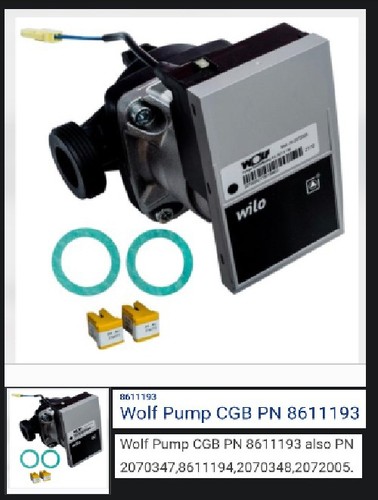 Wolf cgb boiler heating - -,