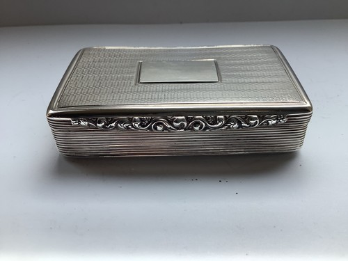 Antique solid silver snuff - silver, box