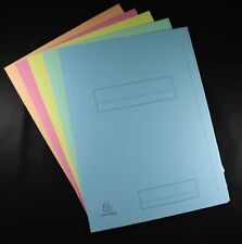 25  A4 Document Folders Assorted Colours High Quality (Clairefontaine Card)