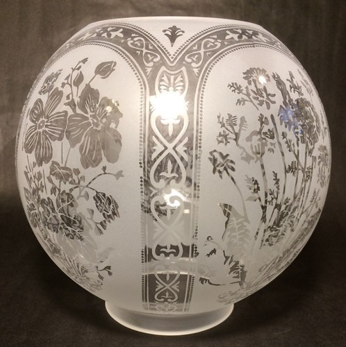Five scene floral etched - floral,